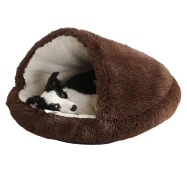 Imagem de Cama tranquilizante para cães echada, cama para gatos, cama grande, capa removível e lavável(Brown,49")