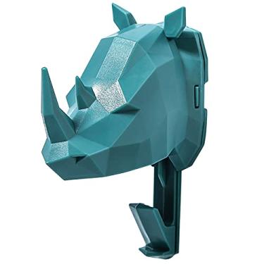 Imagem de Ganchos Adesivos Decorativos de Animais para Parede Aperto Colante Casaco Chapéus Chaves Bolsas Carteira Toalhas Presente Decorativo Alto- ABS Instala