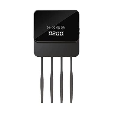 Imagem de Desinfetante de Escova Dentes UV Montado na Parede Rack Desinfecção Recarregável via USB Porta-Escova com Timer Organizador Luz Fotocatalisador Display Digital Instalação Fácil Economia Espaço para Ba