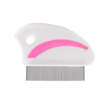 Imagem de Pente de pulgas para cães com dentes finos para remover pelos soltos e apoiar a manutenção diária do pelo em rosa
