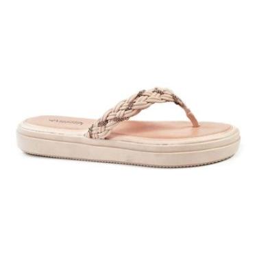 Imagem de Chinelo Mississipi Plataforma Trançado Feminino Baunilha-Feminino