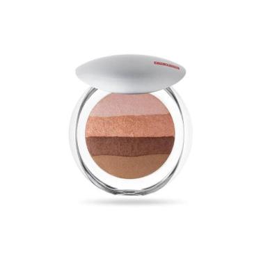 Imagem de Blush em pó iluminador Pupa Luminys Baked All Over, Stripes Natural