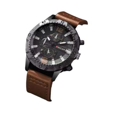 Imagem de Relógio Esportivo Masculino Com Mostrador Grande, Pulseira De Couro, R