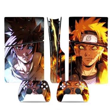 Imagem de MaD Vision Kit de película extradurável para PlayStation 5 (PS5) Disc Slim e Digital Slim| Conjunto de decalques de vinil fosco para console + 2 controles - para Anime|Design Sasuke