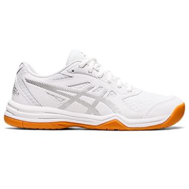 Imagem de ASICS Calçados Femininos de Vôlei Upcourt 5, Branco/prata pura, 9.5
