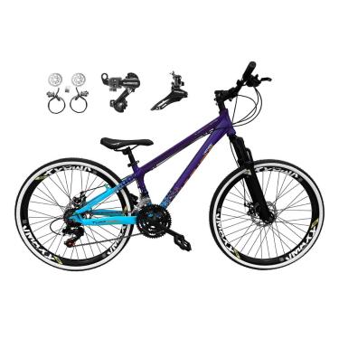 Imagem de Bicicleta Aro 26 Vikingx Tuff 21v Alumínio X44 Câmbios Shimano Aros Vmaxx Freio Disco Hidráulico-Unissex
