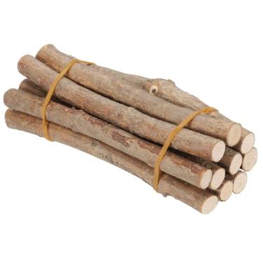 Imagem de PATIKIL 10 varas de madeira de 20 cm, varas de madeira natural, varas de madeira seca, galhos de madeira para artesanato, acessórios de decoração, adereços de foto, cor de madeira
