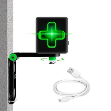 Imagem de Nível A Laser 20m 2 Linhas Verde Profissional Bateria - Exbom