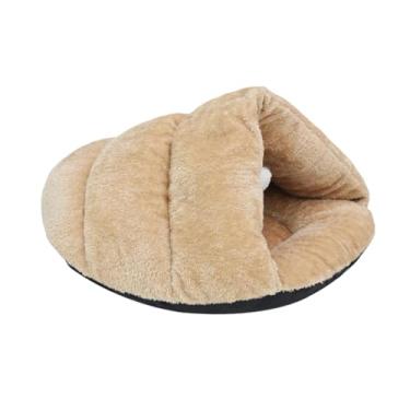 Imagem de MFMEXUL Toca para Gatos, Toca de Inverno, Espessa, Antiderrapante, Aconchegante, para Filhotes, Uso Interno, Relaxante E Tranquilizante, Cúrcuma