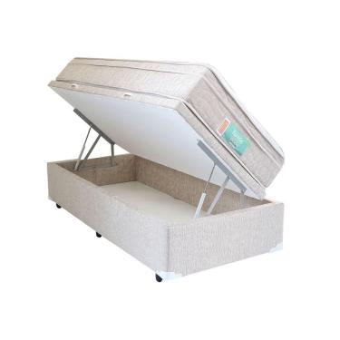 Imagem de Cama Box Baú com Colchão Solteiro Americano Epeda Blues Top Visco - 096x203