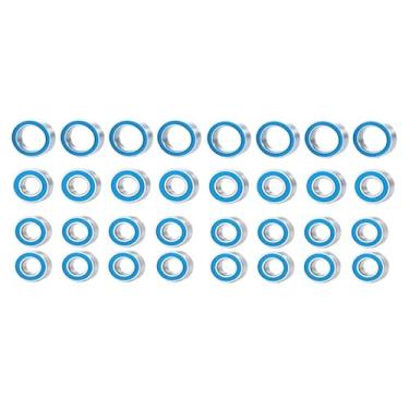 Imagem de Peças de carro RC compatíveis com Tamiya para TT02 para TT02D 1/10 RC Carro Upgrades Peças Acessórios 32PCS R32 Kit de rolamento de esferas selado de borracha R32