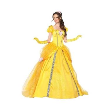 Imagem de Fantasia De Halloween Para Adultos Vestido De Princesa Belle Cosplay D