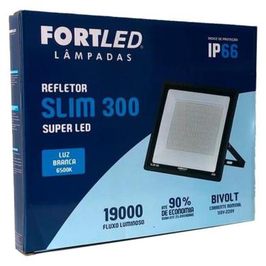 Imagem de Refletor Led Slim 300 6500K Fortled 2450