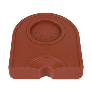 Imagem de Pissente Tampa de Silicone para Moer Café, Elástica e Antiderrapante, Tamanho Compacto para Borda da Mesa, Com Design Suspenso para Máquina de Café Semiautomática (Marrom Pequeno 600ml)
