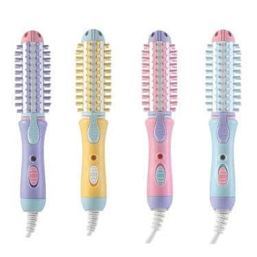 Imagem de Mini Escova Modeladora Portátil Enrola Cabelo Alisadora - Para Cachos, Ondas e Alisamento Leve | Viagens e Toques Rápidos (aleatório)