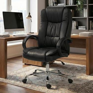 Imagem de Cadeira Escritório Presidente Confortável Executiva Giratória Apoio dos Pés