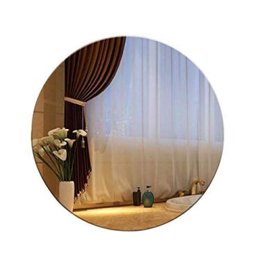 Imagem de Espelho de parede espelho de maquiagem espelho espelho sem moldura 15,7-27,5 polegadas espelho barbear para sala de estar quarto ou banheiro plano de espelho (tamanho: 40x40cm) (tamanho: 50x50cm)