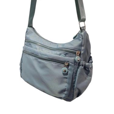 Imagem de Bolsa Lateral Transversal Lisa Casual Azul Claro