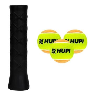 Imagem de Undergrip Spider Preto + Pack 03 Bolas HUPI Pro Beach Tennis-Unissex
