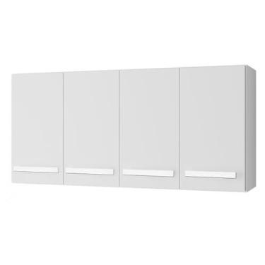 Imagem de Armário Aéreo de Cozinha 120 cm com 4 Portas Lara Branco - Moblis Móve