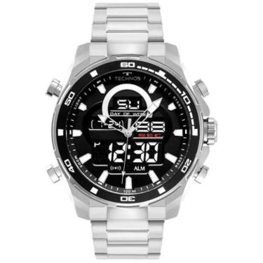 Imagem de Relógio Masculino Technos TS Anadigi Aço Prata BJK626AA/1K