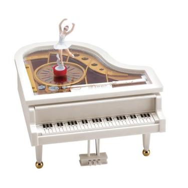 Imagem de Caixa de Música Piano Bailarina Porta-Joias Decorativa - Kit Girl