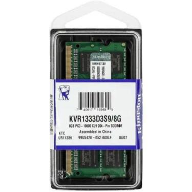 Imagem de Memoria Notebook 8gb - Ddr3 - 1333mhz - Kingston - Kvr1333d3s9-8