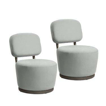 Imagem de Kit 2 Poltronas Bremen com Manta Acrilica Movellu Home