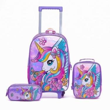 Imagem de Kit Mochila Escolar Infantil Lancheira Térmica Estojo Menino-Masculino