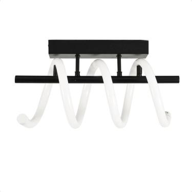 Imagem de Plafon Taschibra Moderno Spring Led 16W Quente 3000K Preto