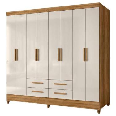 Imagem de Guarda Roupas Casal 8 Portas 4 Gavetas Montana - MOVAL MOVEIS, Madeira