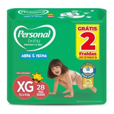 Imagem de Fralda Personal Baby Protect & Sec Abre e Fecha XG 28 Unidades