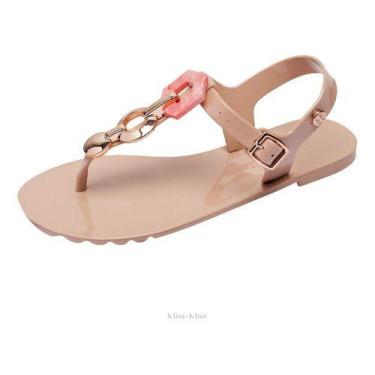 Imagem de Sandália Rasteira Feminino Salomé Geometric Miss Miss Confortável ref 