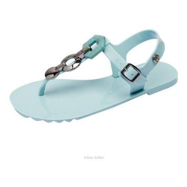 Imagem de Sandália Rasteira Feminino Salomé Geometric Miss Miss Confortável ref 