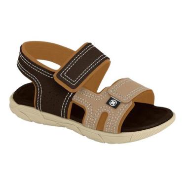 Imagem de Sandalia Molekinho Infantil Masculino Conforto Macio Leve, Marrom, 19