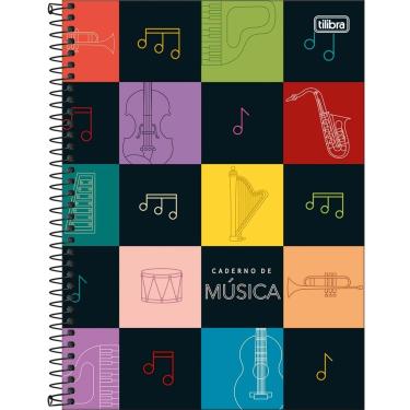 Imagem de CADERNO MÚSICA ESPIRAL CAPA DURA UNIV. 80 FOLHAS - NOVO