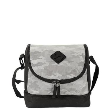 Imagem de Lancheira 2 Compartimentos Sestini Lunch Tactical Snow - Preto e Cinza