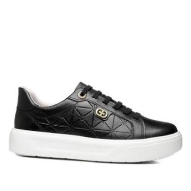 Imagem de Tênis Pegada Feminino em Couro Preto 211227-03-Feminino