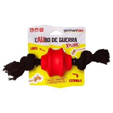 Imagem de Caubo De Guerra: Brinquedo Com Corda E Borracha Para Pet, Função Saúde Bucal E Aquático