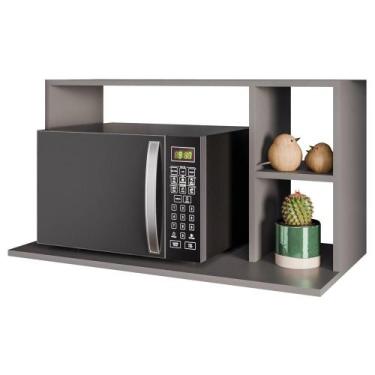 Imagem de Suporte Microondas 2 Nichos Laila BP 80 cm Eratto Moveis - Milani Stor