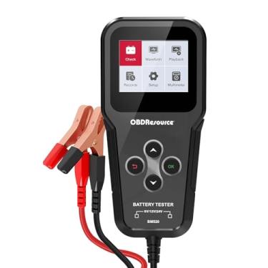 Imagem de OBDResource Testador de bateria de carro 6V 12V 24V 3 em 1 Testador de carga de bateria profissional Alternador de analisador de bateria automotivo 100-2000 CCA Teste de carregamento/manivela