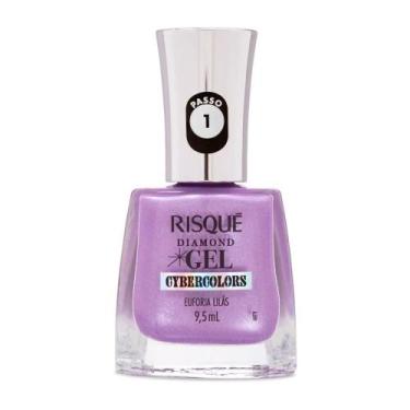 Imagem de Esmalte Risqué Diamond Gel Cybercolors Euforia Lilás 9ml
