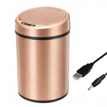 Imagem de Lixeira Automática 12 Litros Sensor Marrom Inteligente USB - Yeet