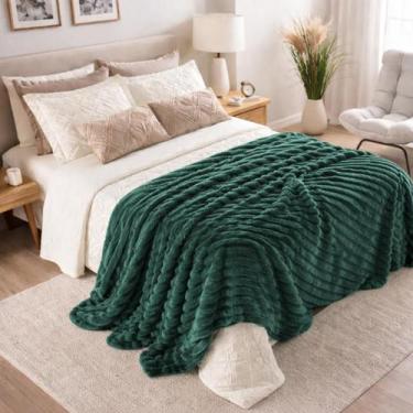 Imagem de Manta Soft Cama Casal Canelada Cobertor Aveludado 2,00x1,80m Fleece To