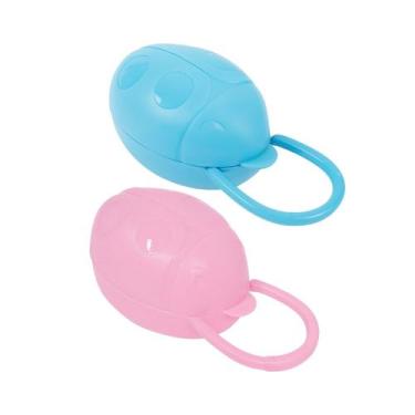 Imagem de Kit 2 Protetor Porta Chupeta Joaninha Baby Com Alça - - Injetemp, Azul