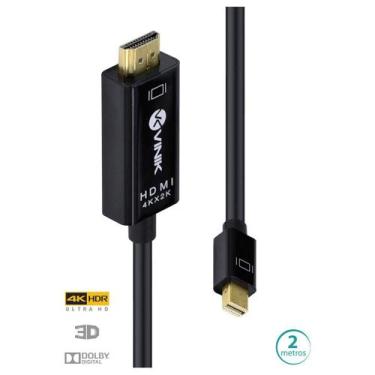 Imagem de Cabo Mini Displayport para HDMI 2.0 4K ULTRA HD 2 Metros - H20MDP-2 - 