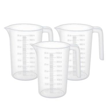 Imagem de Kit 3 Jarras Medidora Graduada Medidor 1 Litro Polipropileno - PLASUTI
