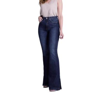 Imagem de Calça Jeans Lunender Flare Para Pequenas Azul, 44