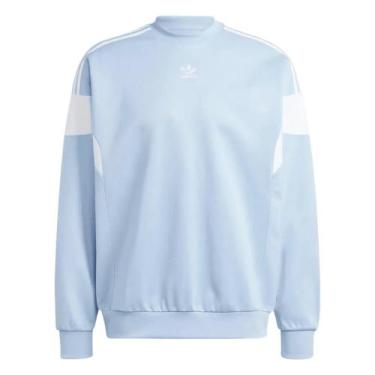 Imagem de Blusa Adidas Adicolor Classics Cut Line Crew - IB9941, Azul claro, M