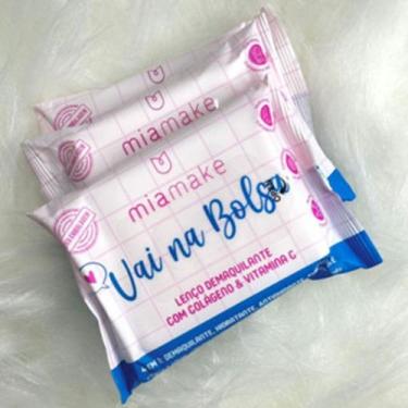 Imagem de Lenço Demaquilante Mia Make 4 em 1  Colágeno + Vitamina C  Limpa, Hidr